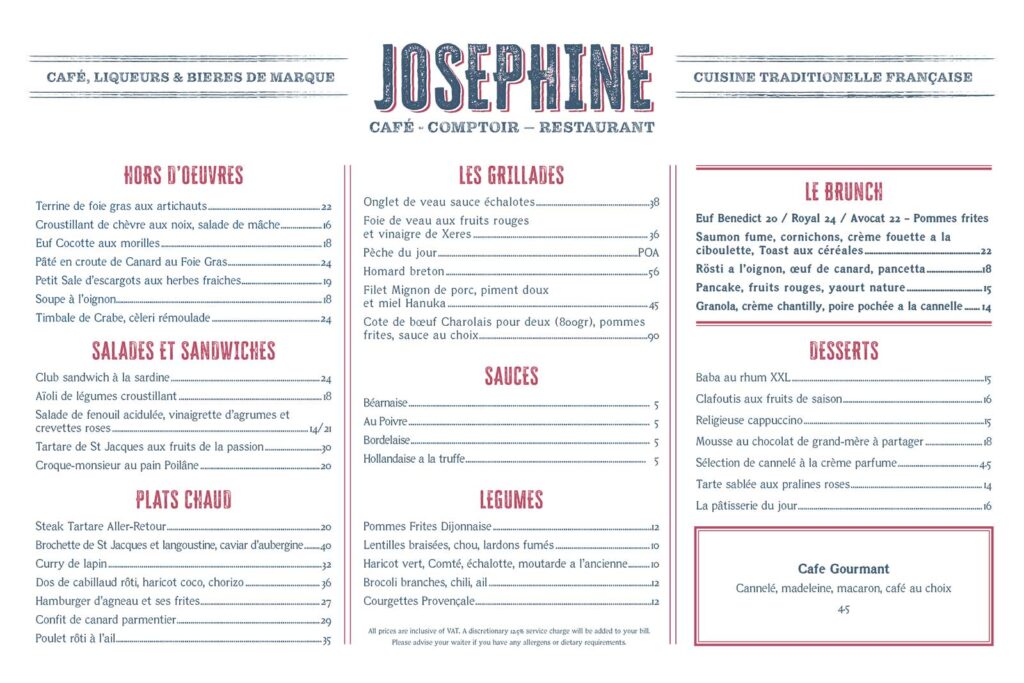 menu design company